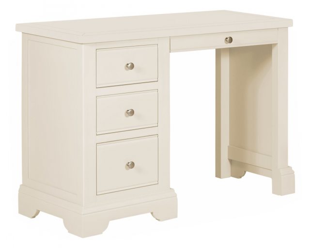 Elegant, clean lined simplicity of the 3 drawer white painted dressing table suits a range of decors