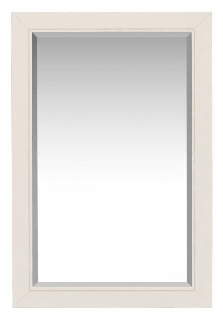 The white painted wall mirror's elegant, clean lined simplicity suits a wide range of decors