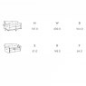 Dimensions of 3 seater sofa from the Seattle range of sofas by G Plan.
