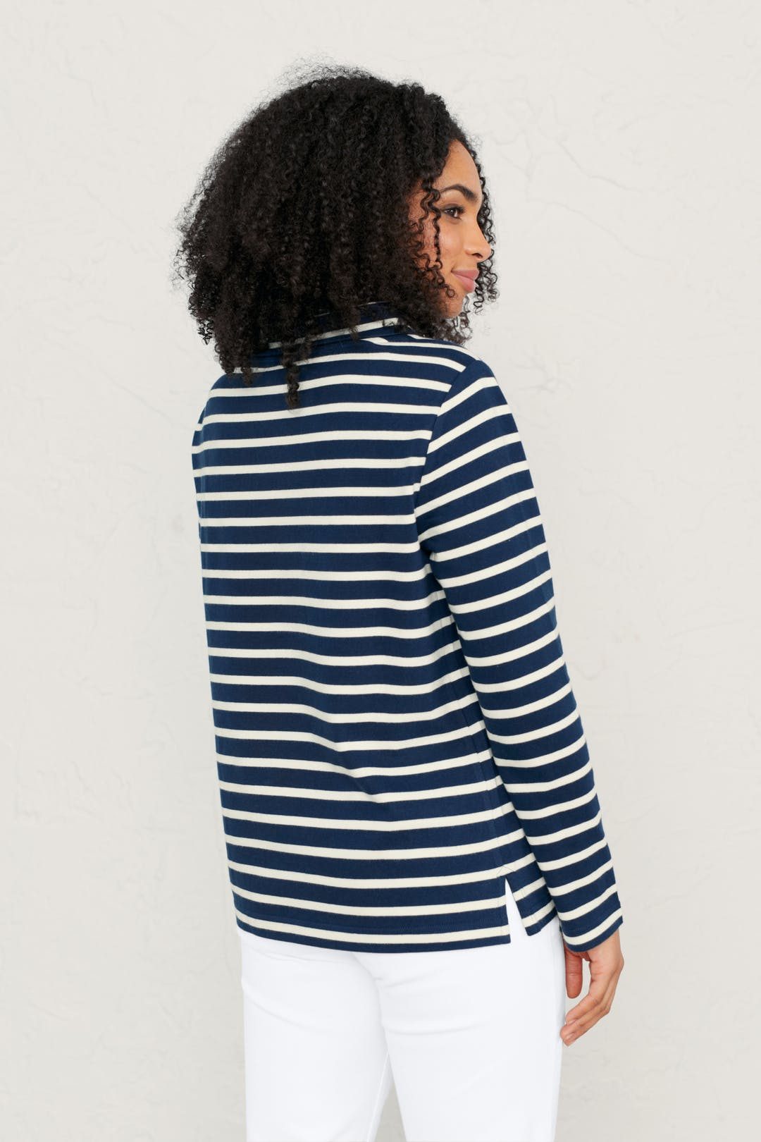 Seasalt Morning Mist Sweatshirt Breton Harbour Ecru Seasalt Barsleys Department Store