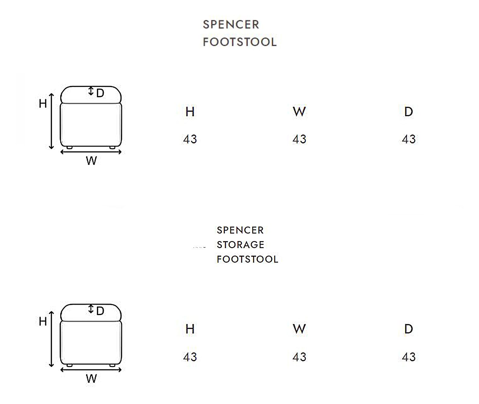 Seattle Footstool Barsleys Department Store