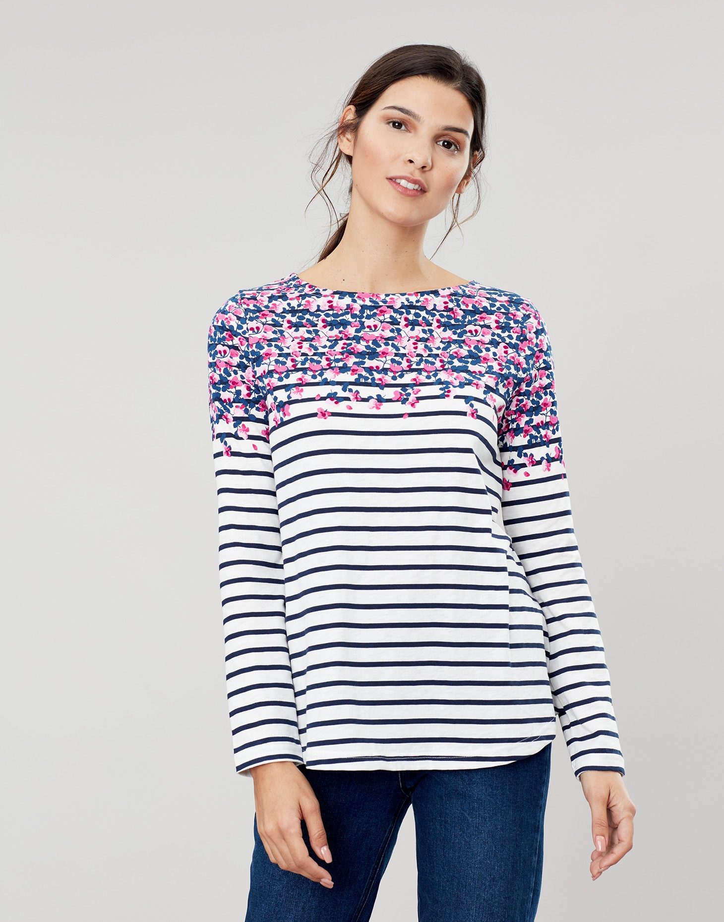 Joules 207592 Harbour Lt Print Long Sleeve Jersey Top Buy Online