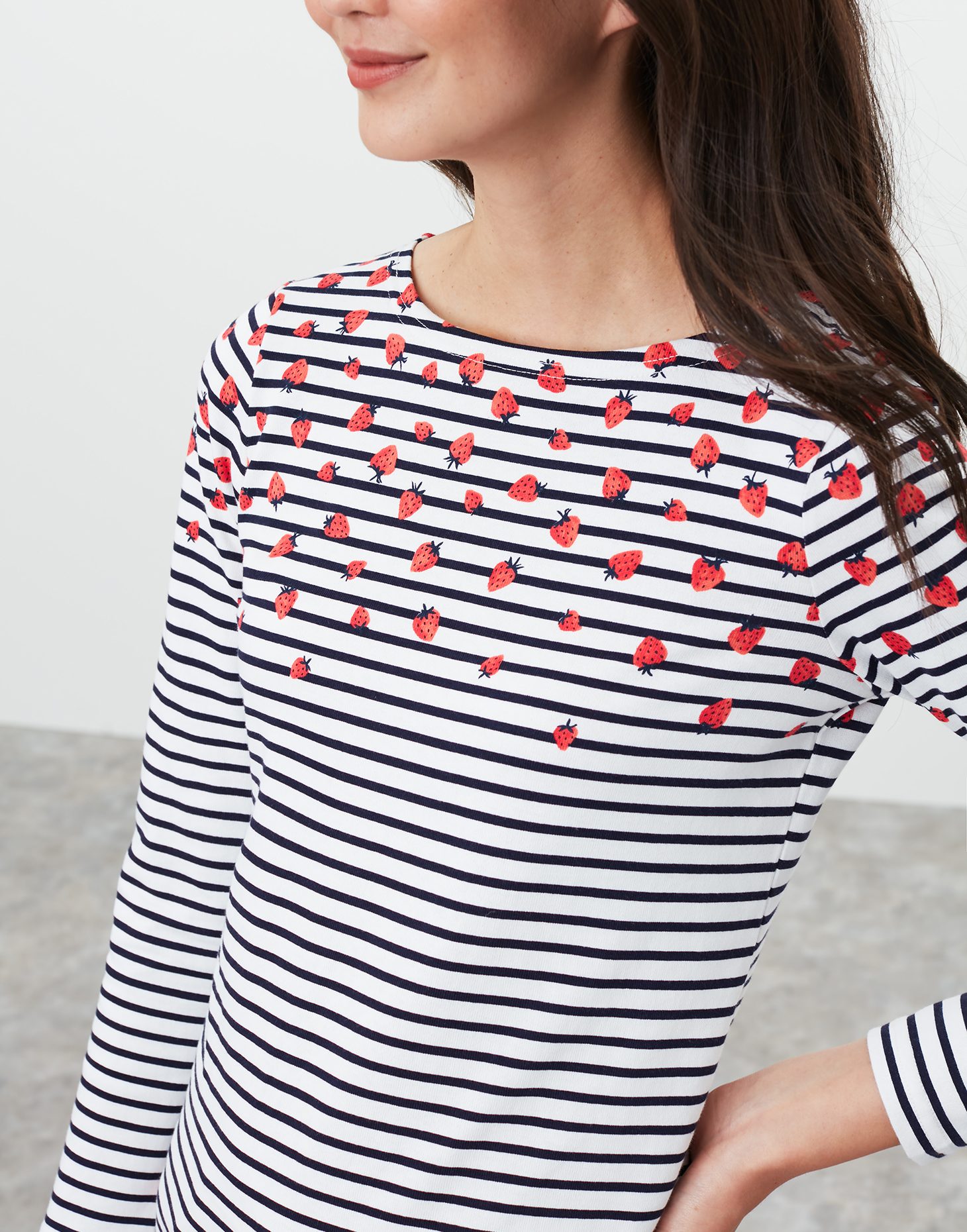 Joules 210047 Harbour Print Long Sleeve Jersey Top Barsleys