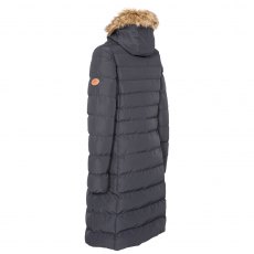 PADDED LONG LENGTH JACKET WITH FUR TRIM HOOD