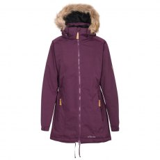 WATERPROOF PARKA WITH FUR TRIM HOOD AND SIDE ELAST