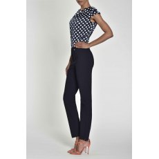 MARIE BENGALINE TROUSERS STRAIGHT LEG WITH SLIT 78CM