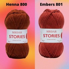 SIRDAR STORIES DOUBLE KNITTING 50G (Oranges/Reds/Pinks/Purples)