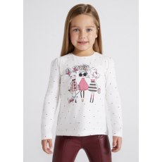 Polka dot long sleeve shirt 4032