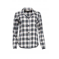 BETH HEART DOBBY CHECK TOP