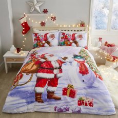 Santa & Snowy Multi Single Duvet Cover Set