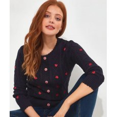 WK719 All Heart Embroidered Cardigan