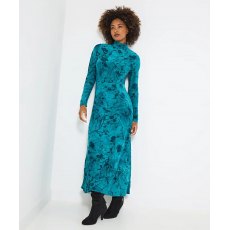 Jessie Flocked Jersey Maxi Dress