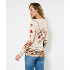 Remarkable Printed Patchwork Henley Top