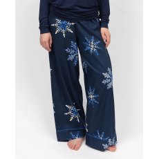 FROSTY SNOWFLAKE PRINT WIDE LEG PYJAMA BOTTOMS FROSTY SNOWFLAKE PRINT WIDE LEG PYJAMA BOTTOMS