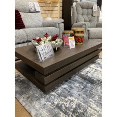 CLEARANCE - Dark Elm Rectangular Coffee Table