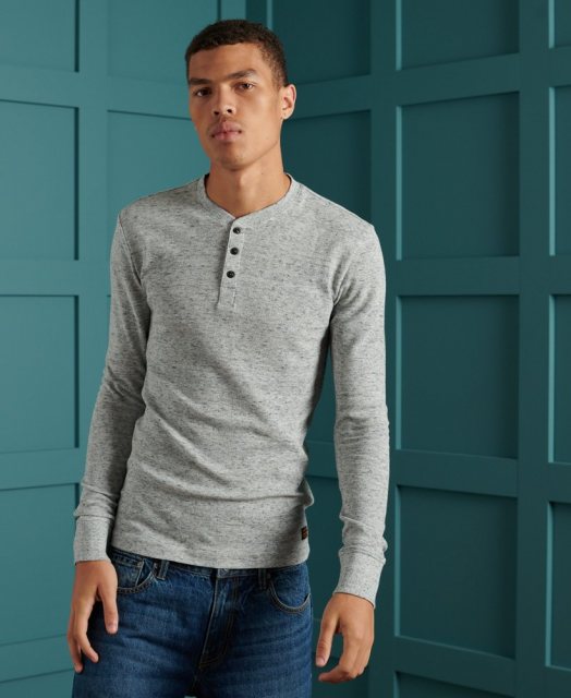 Superdry L/S MICRO TEXTURE HENLEY