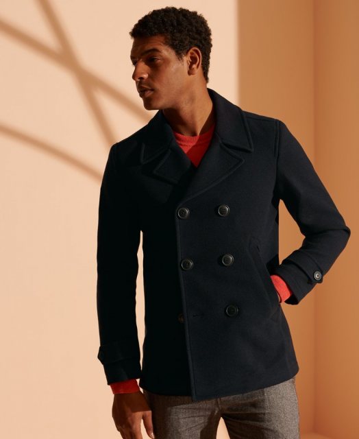 Superdry WOOL DB PEACOAT