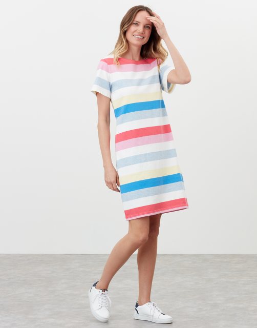 Joules 215167 Printed Dress With Short Sleeves