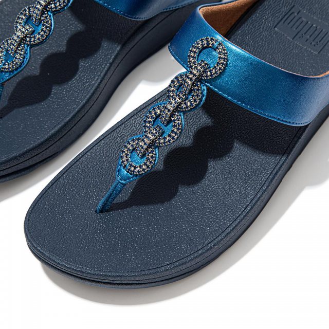 fino sparkle toe post sandals