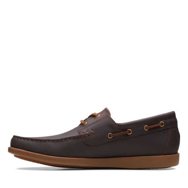 Clarks leather cheap boat shoes