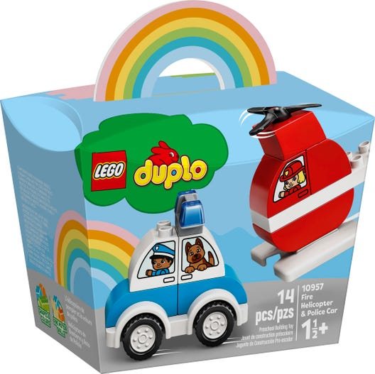 Lego FIRE HELICOPTER & POLICE CAR