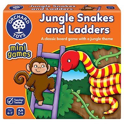 Orchard Toys MINI GAMES - JUNGLE SNAKES & LADDERS