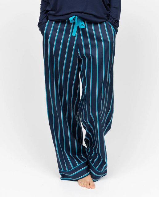 Cyberjammies MARINA PRINTED STRIPE WIDE LEG PYJAMA BOTTOMS