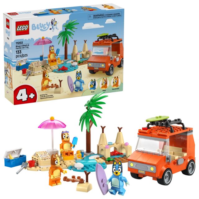 Lego Blueys Beach & Family Car Trip