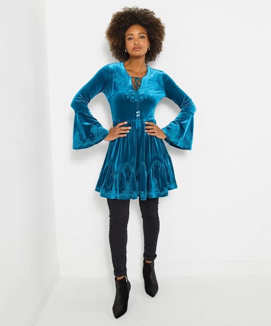 Joe Browns Bright And Beautiful Velvet Tunic Dress