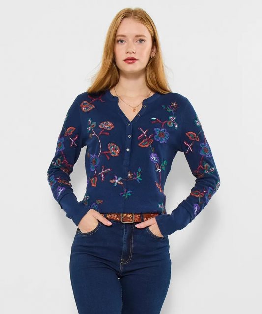 Joe Browns Ellie Embroidered Jersey Top