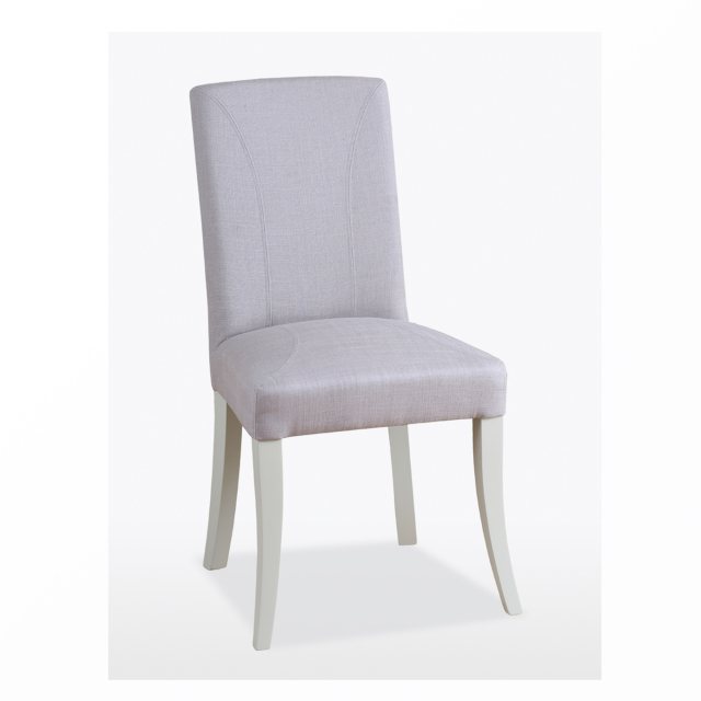 Stylish Balmoral dining chair with painted legs is available upholstered in leather or fabric.