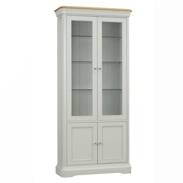 Cromwell 2 door display unit beautifully crafted combining natural oak is available in 6 finishes.
