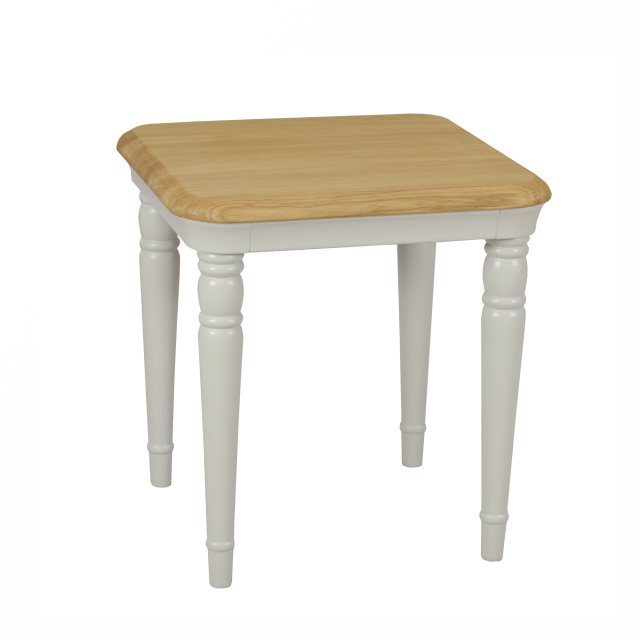 The Cromwell lamp table is beautifully crafted combining natural oak and a painted finish.