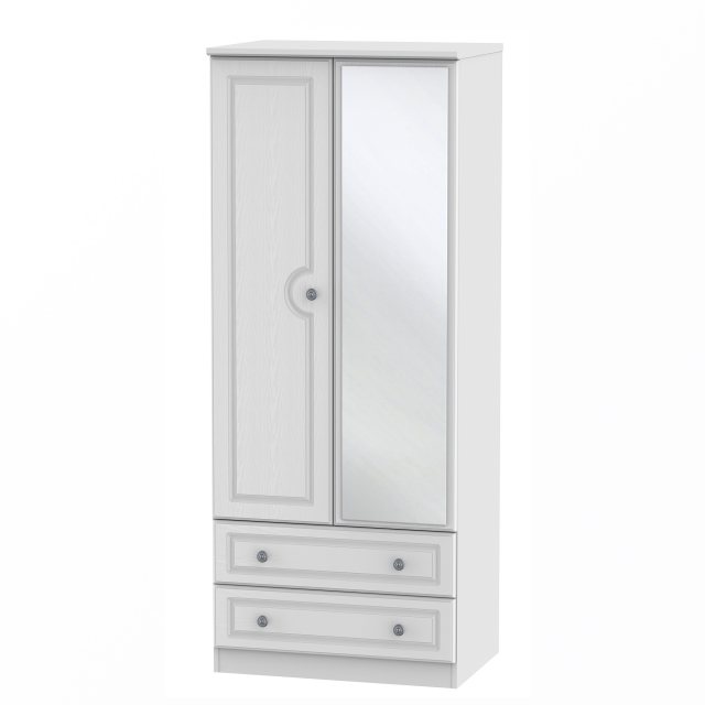 The Pembroke 2ft 6in 2 Drawer Mirror Robe is available in 6 finishes.