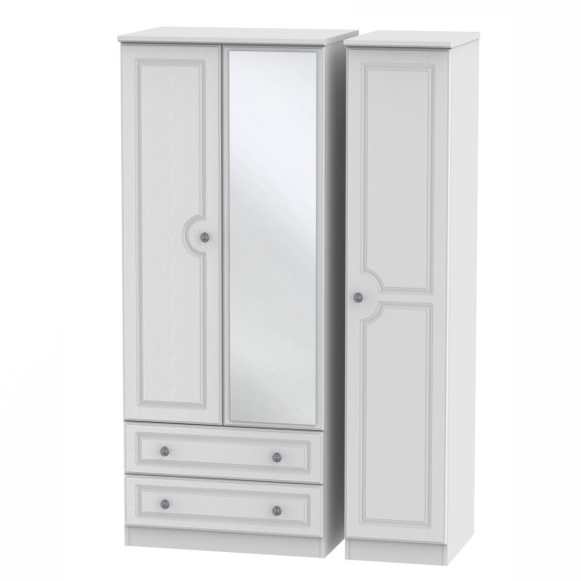 The Pembroke Triple 2 Drawer Mirror Robe is available in 6 finishes.
