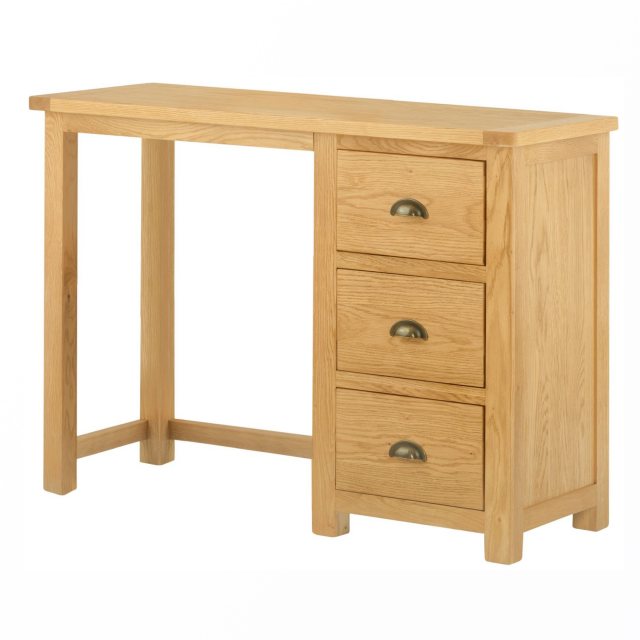 The clean lines and contemporary look of the oak dressing table would suit any decor.