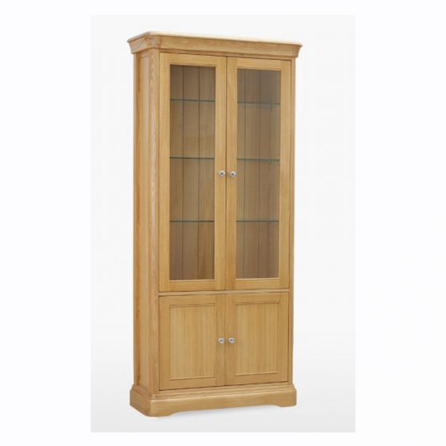 The Lamont glassed bookcase is beautifully crafted combining solid oak and oak veneer is available i