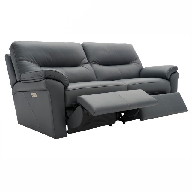 Recliner 3 seater sofa in leather from the Seattle range of sofas by G Plan.