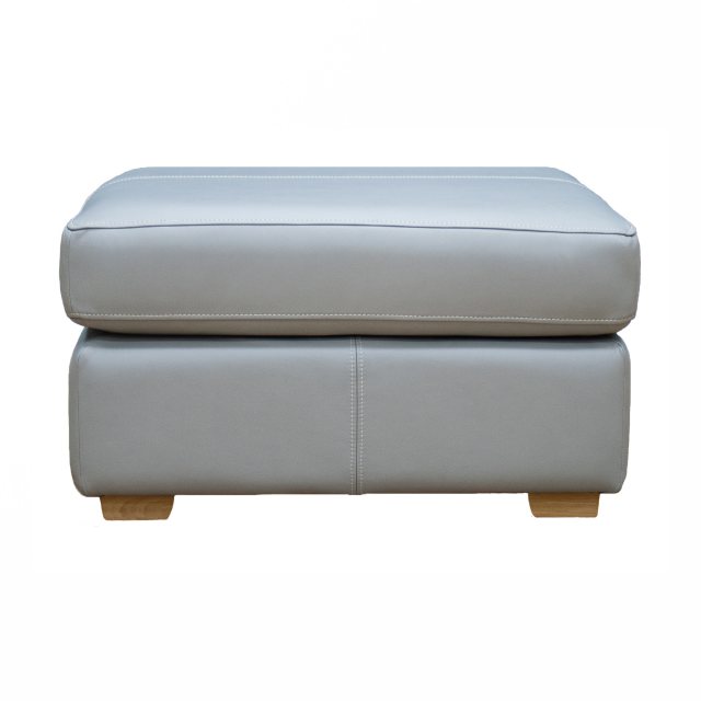Footstool with fixed top in leather from the Seattle range by G Plan.