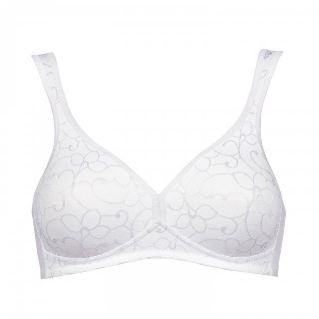 Triumph Elegant Cotton N Non Wired Full Cup Bra White (0003) 38B CS at   Women's Clothing store