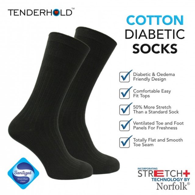 Mens Non Elastic Cotton Socks Diabetic Easy Soft Top Grip UK 6-11 UK Socksology® 