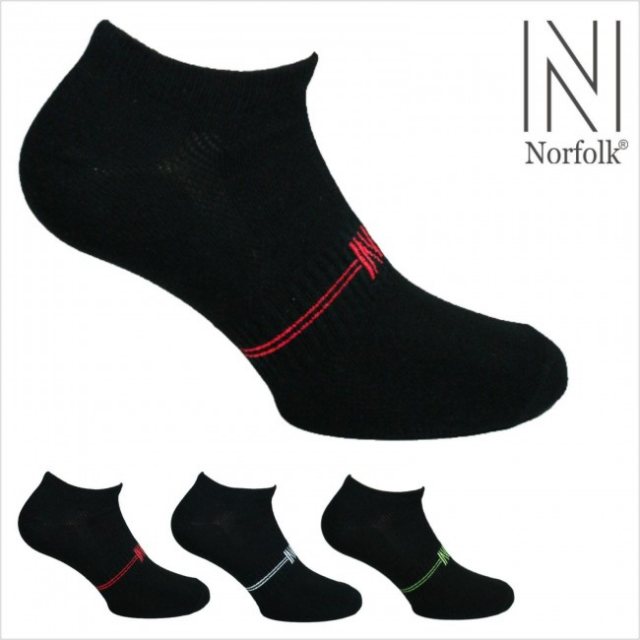 Norfolk Socks Socks 3 Pack Cotton Trainer Liners