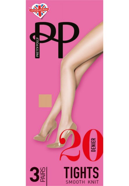 Pretty Polly Everyday 20D Smooth Knit Tights 3 Pair Pack