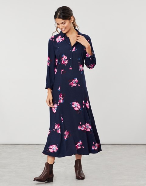 Joules 209592 Carla Long Sleeve Shirt Dress