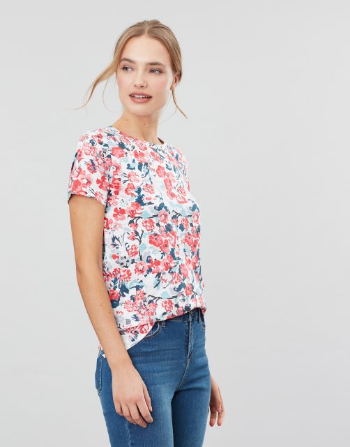 Joules 207773 Carley Print Classic Crew Chain Stitch Detail