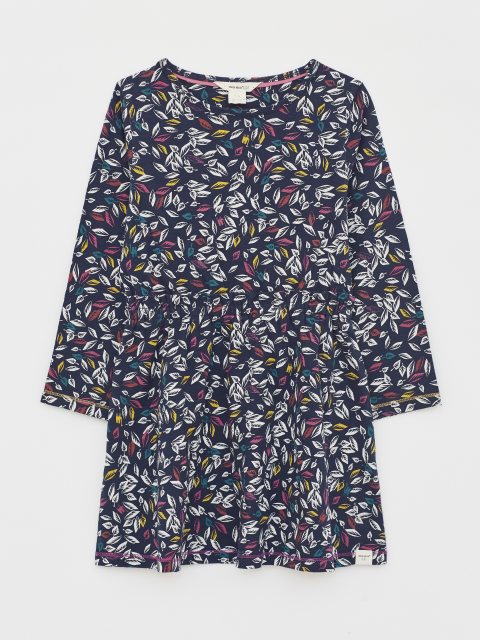 White Stuff G 431223 Scattered Leaves Jersey Dress