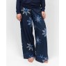 Cyberjammies FROSTY SNOWFLAKE PRINT WIDE LEG PYJAMA BOTTOMS
