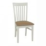 The stylish Elizabeth dining chair with painted legs is available upholstered in leather or fabric.