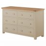 Lulworth Painted 6 drawer wide chest has clean lines and contemporary look to suit many decors.