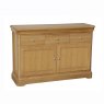 The Lamont small sideboard is beautifully crafted combining solid oak and oak veneer is available in